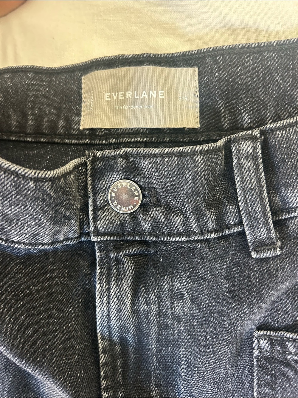 Everlane The Way-High Gardener Cropped Jean, 31R, Washed Black - Picture 7 of 8